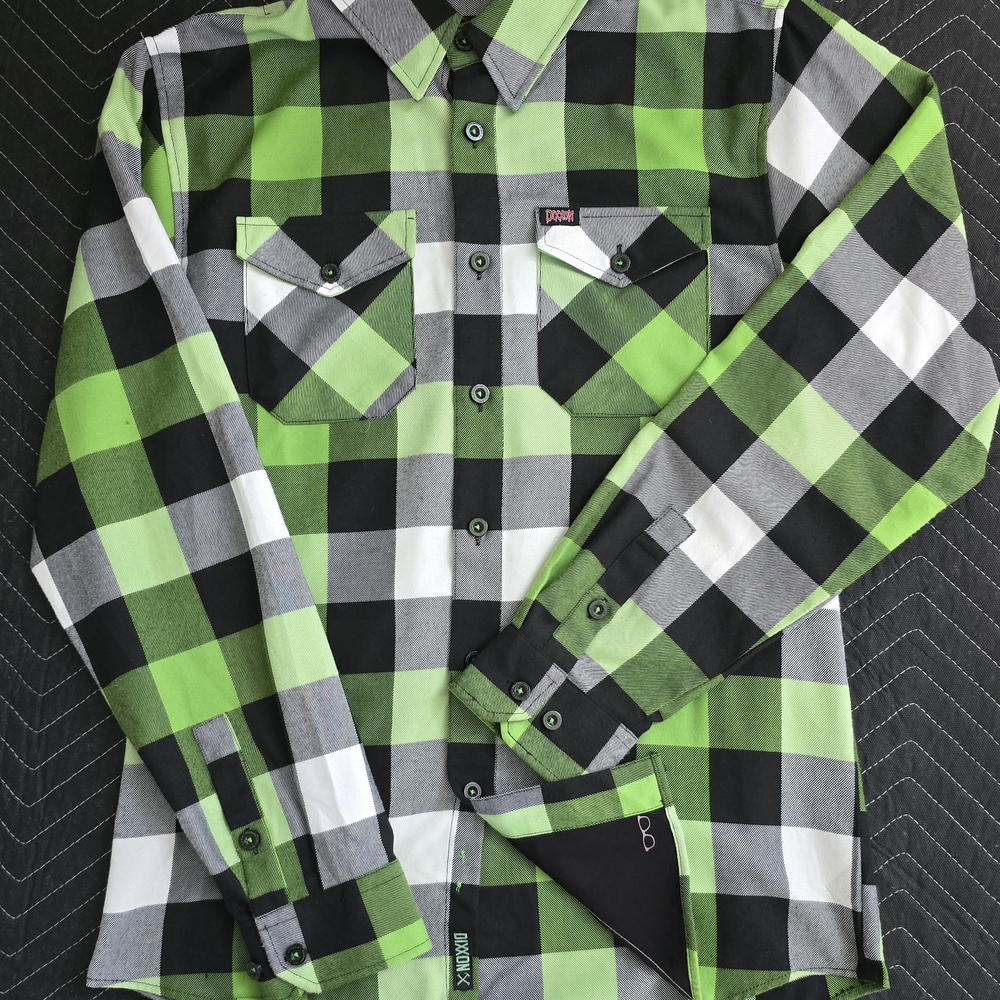 DIXXON Dragula Green and Black Plaid Men's Shirt